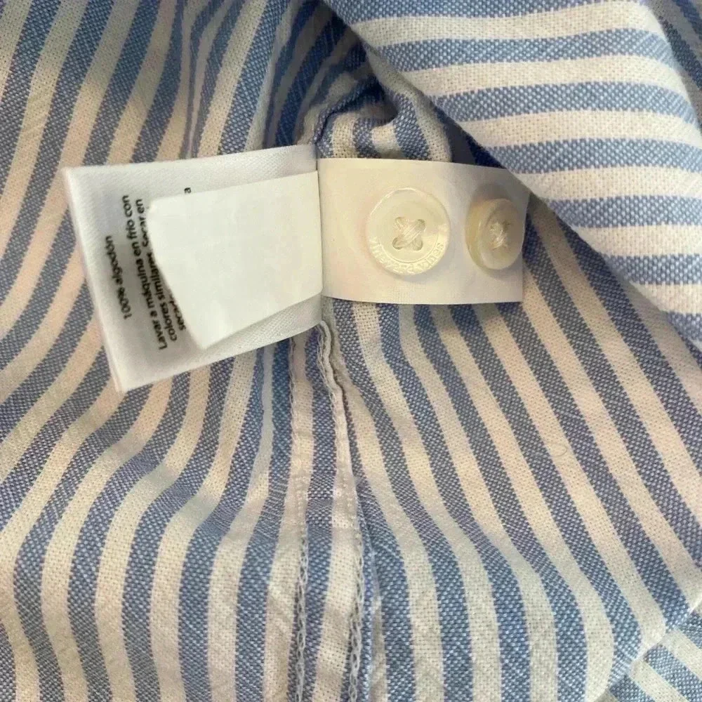 Vineyard Vines Stripe Button Down Shirt Women’s 0 Blue And White